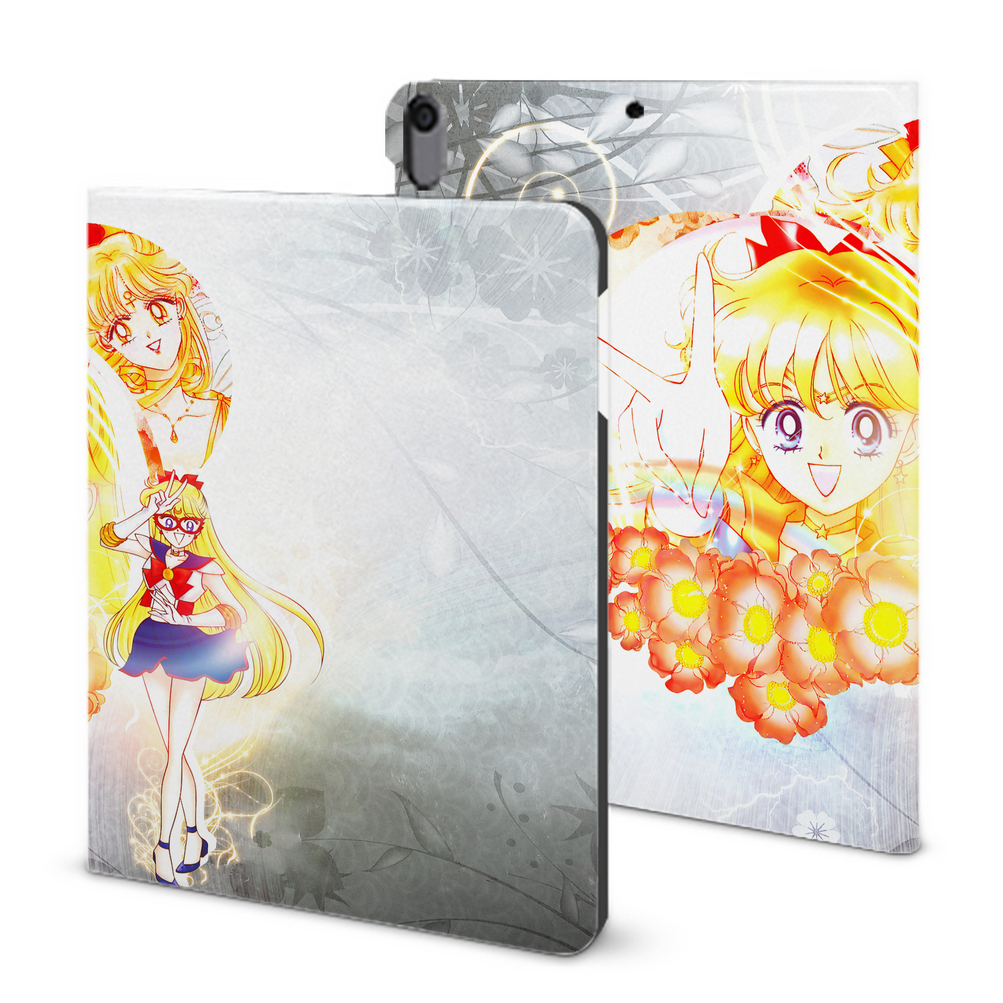 （画像用） 美少女戦士セーラームーン Sailor Moon IPad ケース ブック型 PUレザー TPU 耐衝撃 軽量 薄型 ペン収納なし 全面保護 IPad 各モデル対応
